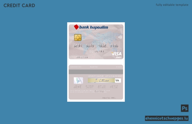 Beispielvorschau der Israel Bank Hapoalim Visa-Debitkarte
